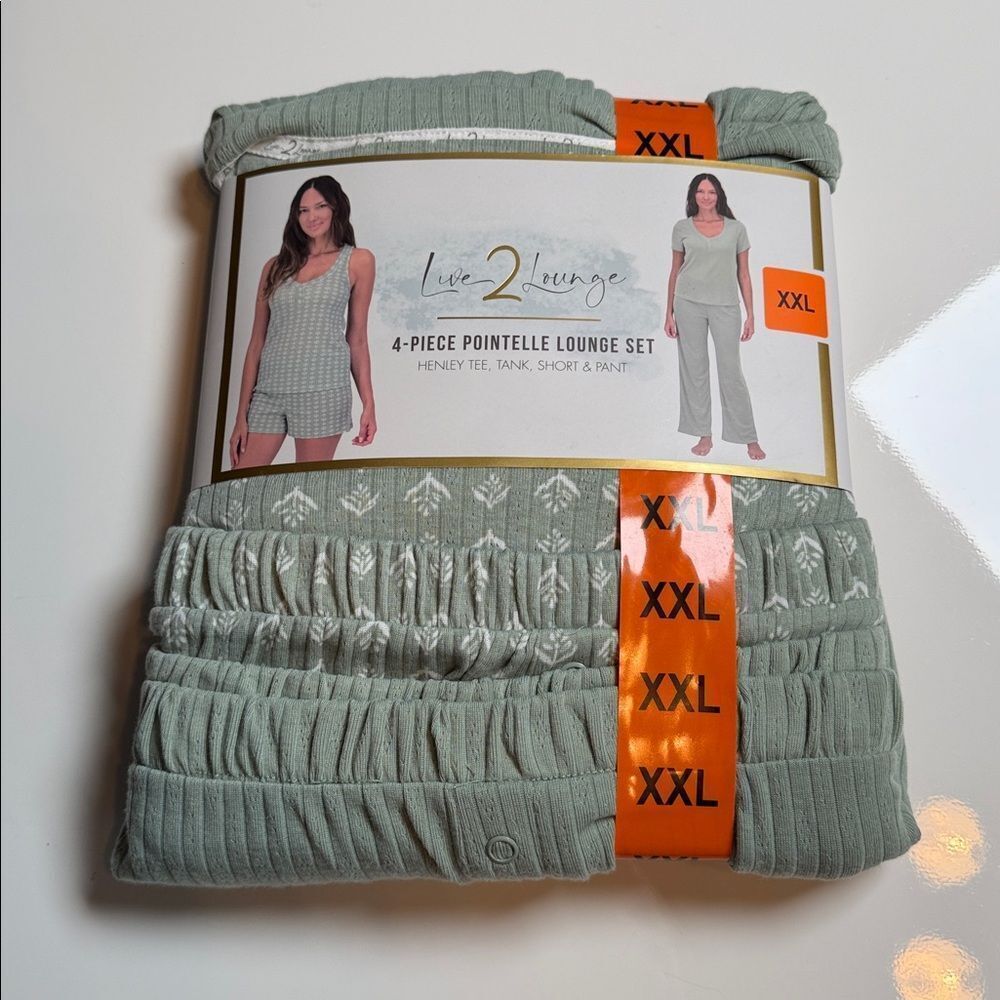 Love 2 Lounge Women's 4-Piece Pointelle Lounge Set - Picture 5 of 10